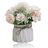 🌹【Aspecto realista】: las flores son claras y vivas, exactamente como las flores reales. Flores artificiales realistas que se pueden usar en cualquier época del año y en cualquier entorno. Hermosas plantas en maceta que te pueden ahorrar mucho dinero y tiempo, sin necesidad de mantenimiento adicional, práctico y cómodo.