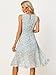Allegra K Women's Summer Dresses 2025 Wrap Ruffle High Low Hem Round Neck Keyhole Back Sleeveless Floral Dress X-Small Light Blue