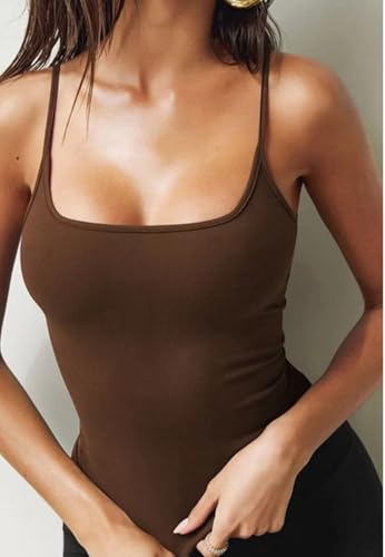 Image of SIGHTBOMB Ultra Soft Premium Feather Touch Cuddle TEE Micro Fibre Spaghetti Tank Tops for Women