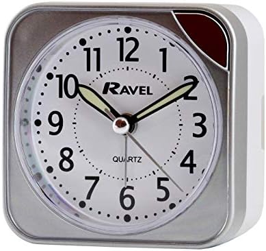 Ravel - Albany Travel Quartz Alarm Clock - Silver