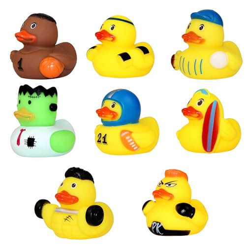 MisFun Patos De Goma, Patitos Juguetes Bañera, Juguetes De Pato Goma Patito A Flote Amarillo, Flotante Patos De Goma Bañera Lindo Juguetes Pato, Patitos De Goma Baño, para Fiestas