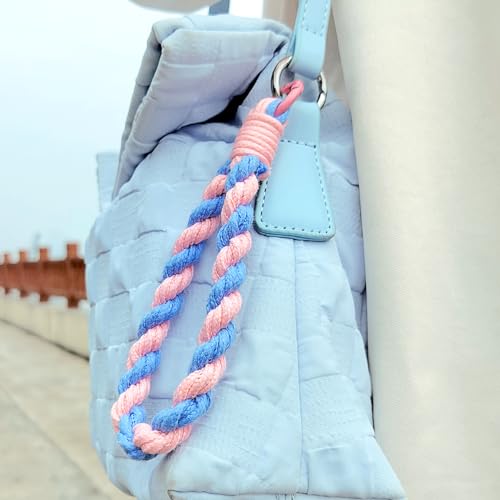 Boho Macrame Phone Wrist Strap, Cell Phone Lanyard with Tether Tab, Purple - Photo 76 sur 85