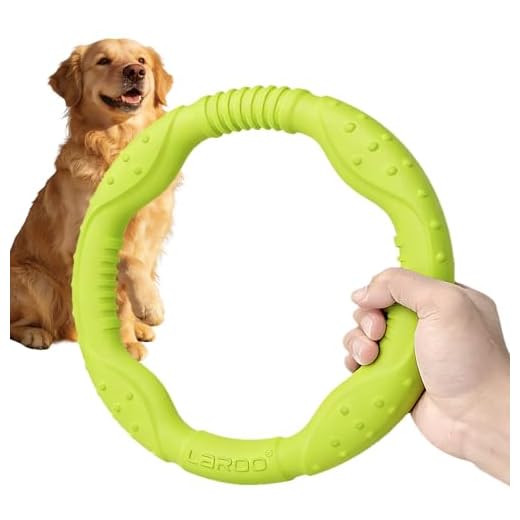 LaRoo Hundefrisbee Große Dog Frisbee Hundespielzeug Wasser schwimmend, Outdoor Fitness Flying Ring, Tauziehen Interaktive Trainingsring für mittlere und große Hunde. (Grün 30 cm)