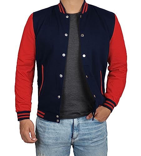 Image of Decrum Varsity Jacket Men - Casual High School Baseball Letterman Style Mens Bomber Jackets