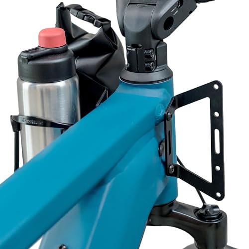 Fahrer Multiadapter für Riese & Müller E-Bikes - Adapter für Vier Zubehörteile Flaschenhalter Schloßhalter aus Edelstahl Schwarz
