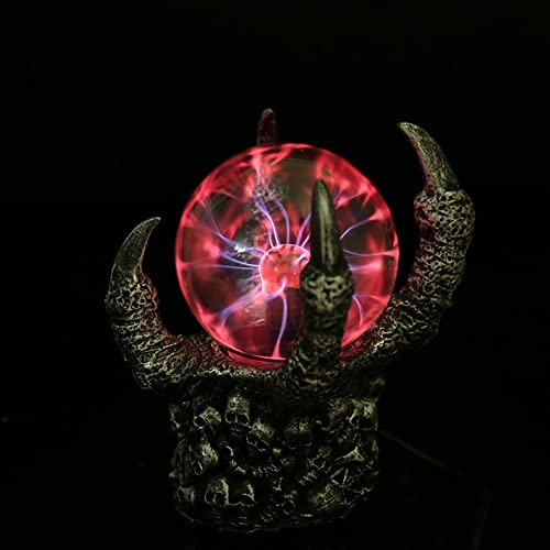 Lampada a Sfera Palla al Plasma sensibile al Tocco ， Lampada al Plasma alimentata da USB/Batteria ， novità Gioco Halloween