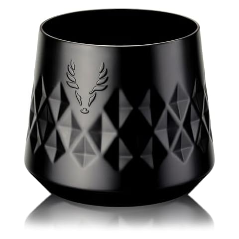 Viski Paragon Whiskey Taster Cocktail Tumbler Insulated Rocks Tumbler Stainless Steel Rocks Glass Black 8oz Set of 1 Cover