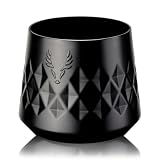 Viski Paragon Stainless Steel Whiskey Taster Tumbler Cup, Insulated Ceramic Lined Metal Cocktail Glass for Patio, Outdoor Party, Wedding Gifts, Drink Lover Gifts, 8 oz, Set of 1, Obsidian Black