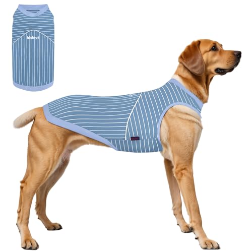 Kickred 犬服 夏服 Ｔシャツ 薄手 快適 通気 ひんやり 熱中症対策 ペット服 クールベスト 接触冷感 吸水速乾 ドッグウェア 犬のシャツ UVカット 皮膚保護 中型犬 大型犬 散歩や室内用