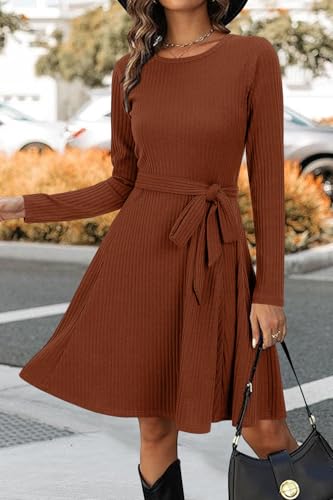 Image of Newshows Women's Sweater Pockets Fall Winter Teacher Work Casual Dress
