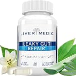 Leaky Gut Repair Natural Gut Health Supplement Glutamine Organic Slippery Elm NAG Marshmallow Root Aloe Vera MSM Quercetin Bromelain Promotes Digestive Ease, Gut Wellness 1000mg 60 Caps