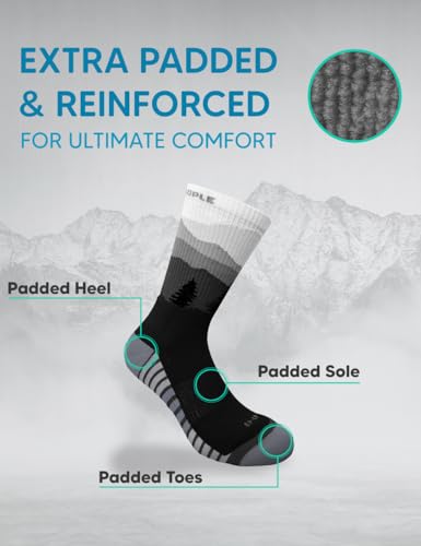 Sport2People Hiking Socks for Men and Women – Cushioned, Anti-Blister, Moisture-Wicking – Breathable, Non-Slip, Durable Outdoor Socks for Walking, Trekking, Travel, and Hiking Boots2