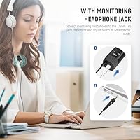 NEEWER 3,5mm TRRS Lavaliermikrofon, Plug & Play, Mini Kugelcharakteristik Kondensatormikrofon für Kamera Handy PC, Absenkung Niederfrequenz, Verstärkungsregelung, Überwachungs Kopfhöreranschluss, CM10 – Ansicht 6