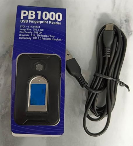 Image of Precision PB1000 L1 Biometric Fingerprint USB Scanner with RD Service & Version & High Security and Durability Scanner Device (Black)
