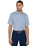 Under Armour Men's Tall Size Matchplay Printed Golf Polo, White/Varsity Blue/Varsity Blue