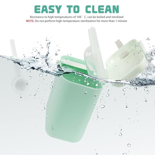 Miniatura 4 de Aolso Dispensador Leche En Polvo,800 Ml Recipiente Para Leche,Hermético Portátil Caja De Leche En Polvo,Lata De Leche En Polvo Recipiente Para Alimentación De Viaje Con Cuchara, Verde