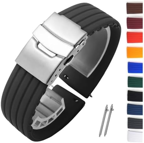 Silicone Strap 20mm 22mm 18mm 24mm Universal Rubber Watchband for Sports Waterproof Bracelet for Gt2/3/4 Watch Band - 1