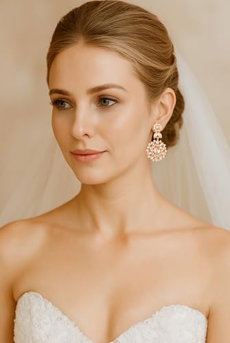 Touchstone Indian Bollywood Glamorous Handcrafted Mughal Inspired Kundan Polki Look Rhinestone Designer Jewelry long Earrings In Gold Tone For Women.2