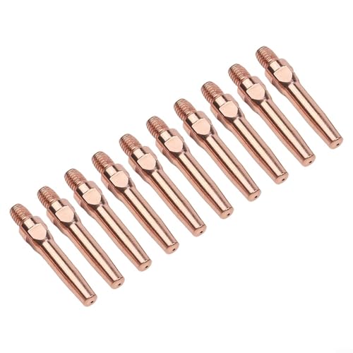 Paquete de 10 puntas conductoras para máquina de soldar, 45 x 8 mm, estabilidad mejorada con conexión roscada (0,8 mm)
