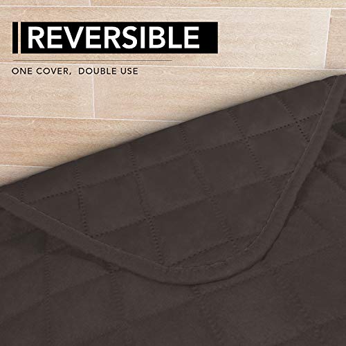 Image of Easy-Going L Shape Sectional Sofa Slipcover 42 x 68 Inches Rectangular Chaise Lounge Reversible Furniture Protector for Pets Kids Children Dog Cat (Chocolate /Chocolate)
