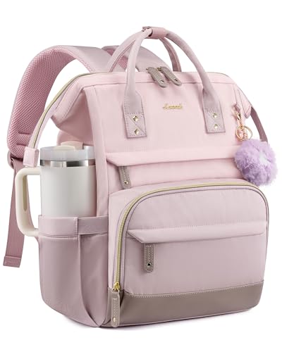 Image of LOVEVOOK Laptop Backpack for Women, 15.6 Inch Work Business Backpacks Purse With Large Capacity, Waterproof Nurse Bag College Bookbag for School, Waterproof Casual Daypack for Travel