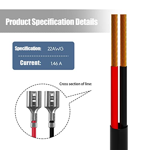 2 PCS 5.5x2.1mm DC Power Cable for Spypoint, Stealth Cam, Moultrie, and Muddy Trail Cameras