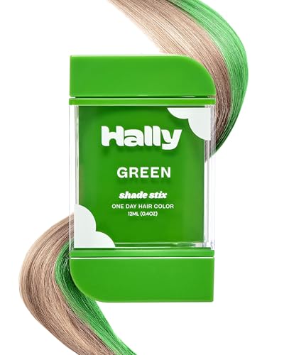 Hally Hair Temporary Hair Color, Shade Stix (Green) - Hair Makeup Accessories for Kids, Teens &...