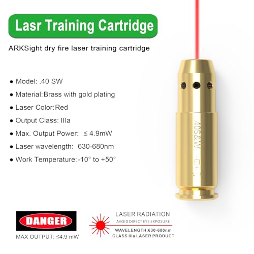 Image of 9mm /380ACP /40S&W /45ACP Dry Fire Training Cartridge Integrated Snap Cap for Dry Fire Trainer,Red Dot Beam Bullet with Double O-Ring