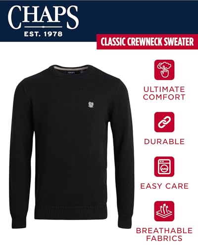 Chaps Men's Sweater - Heavyweight Classic Fit Knitted Cotton Crewneck Pullover Sweater for Men (Sizes: S-2XL)2