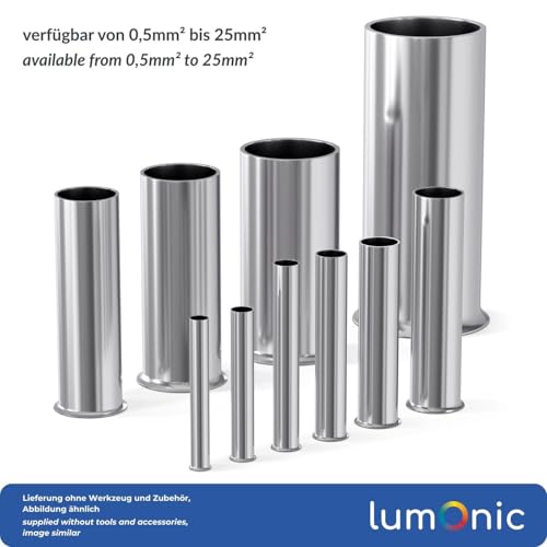 100x Aderendhülsen unisoliert 6,0mm² / 12mm blank