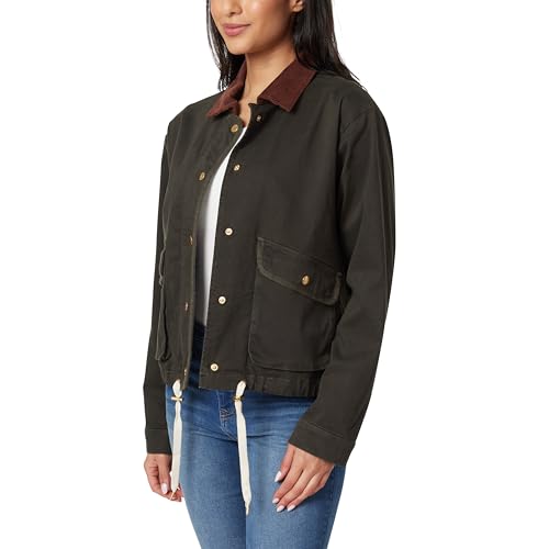 Angels Forever Young Women's Everflex Relaxed Stretch Canvas Barn Jacket4