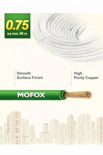 Image of MOFOX Diamond Series FR /FRLS Electrical Wire, Multi-Strand Copper Conductor 90 Meter (GREEN, 0.75 SQ MM)