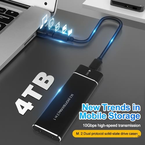 Caja externa para SSD M.2 NVMe y SATA USB-C 10Gbps miniatura 6
