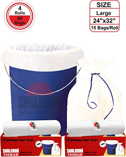 Shalimar-Premium-OXO-Biodegradable-Garbage-Bags-24-X-32-Inches-Large-60-Bags-4-rolls-Dustbin-BagTrash-Bag-White-Color
