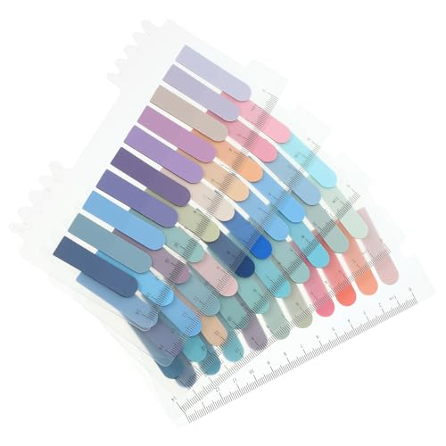 OSOLADY 5枚 粘着タブ 軽量コンパクト 書き込み可能 透明長条インデックスタブ ノートやのページマーカー 便箋紙手帳用注釈付箋