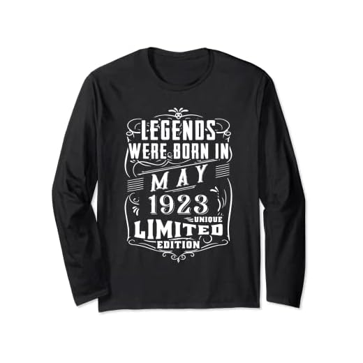 Cumpleaños Mayo 1923 Edición Limitada Regalo Legend May Manga Larga