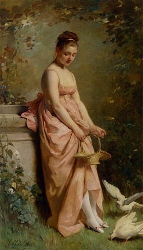 Peinture abstraite nourrir les colombes pour éveiller l'élégance de votre intérieur