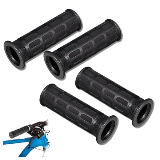 4 Stück Schubkarrengriffe, Innendurchmesser 30 mm Gummi Karrengriff, Lenkergriffe Fahrrad aus Gummi, rutschfest Fahrrad Griffe für Fahrrad, Rollstuhl, Motorrad, Schwarz