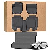 Floor Mats for Honda HR-V 2016 2017 2018 2019 2020 2021 2022(Only AWD Models), All Weather Protection TPE Car Full Set Floor Liners for Honda hrv Non-Slip Waterproof, Front & 2nd Row & Trunk Mat