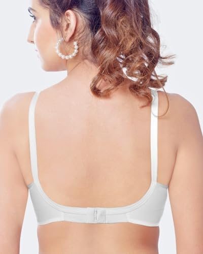 Image of Brida Kavya Xtra Soft Cotton Round Stitch Bra for Women | Full Coverage | Non-Padded | Wireless | Double Layer Support | Heavy Bust | Combo Pack | Colours May Vary