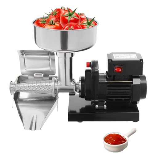 YIPONYT 450W Electric Tomato Sauce Maker, Commercial Tomato Milling Machine for Purees/Jams, Stainless Steel Food Press Sauce Maker Food Squeezer Machine, 110V