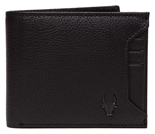 Image of WildHorn Old River Genuine Mens Leather Wallet (Black, Free Size)