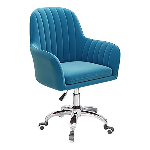 Silla ergonómica de terciopelo para oficina, silla de escritorio giratoria ajustable con reposabrazos, cómoda silla de computadora para oficina en casa y dormitorio, elegante solución de asiento