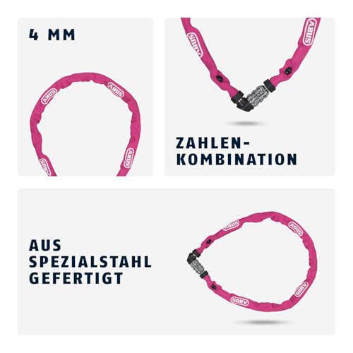 ABUS Kettenschloss 1200 Web, 60 cm, Pink – Ansicht 5