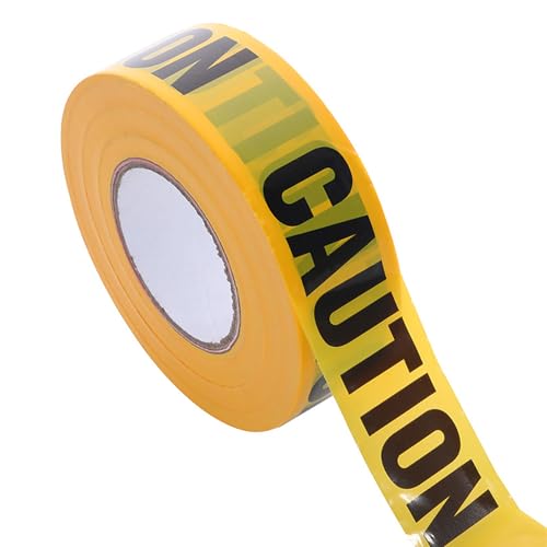 Zyiphor 100 m x 7.5 cm Cinta de Precaución Cinta de Advertencia y Barrera de Seguridad No Adhesiva, para Construcción, Industria, Eventos y Decoración Halloween, No Adhesivo