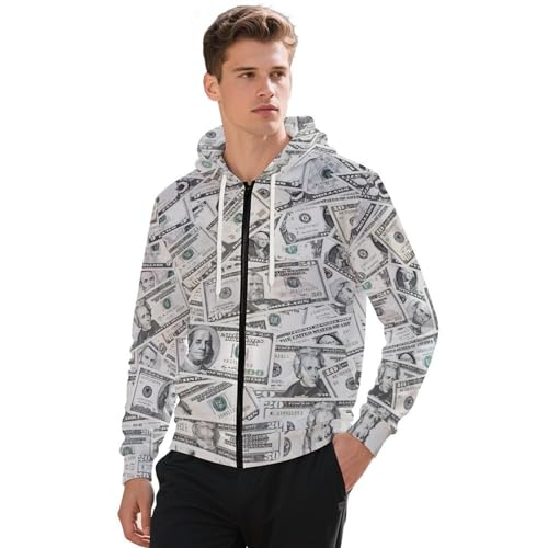 American Flag 2025 Full-Zip Hoodie Unisex Casual Long-Sleeve Sweatshirt