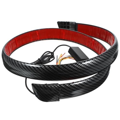 Luz trasera LED flexible de 120cm con acabado brillante de fibra de carbono