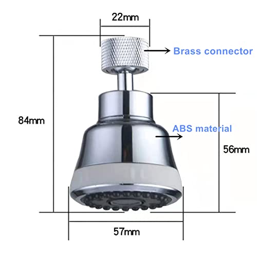 Aireador Grifo Cocina Níquel cepillado con 4 Modos, Adaptador Grifo Cocina con Conector de Latón, Grifo Giratorio 360 Adaptador, Difusor Grifo Cocina Antisalpicaduras y Que Ahorra Agua