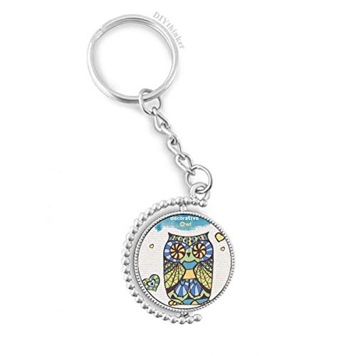 Evita pérdidas con el búho rotativo decorativo titular de la clave metálico