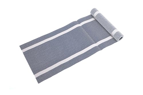 Image of Dining Table Placemats & Runner Set - Heat Resistant, Washable & Stain Resistant Woven Vinyl Mats | Table Runner & 6 Placemats Set for Stylish Dining (45x30 cm Placemats, 180x30 cm Runner)